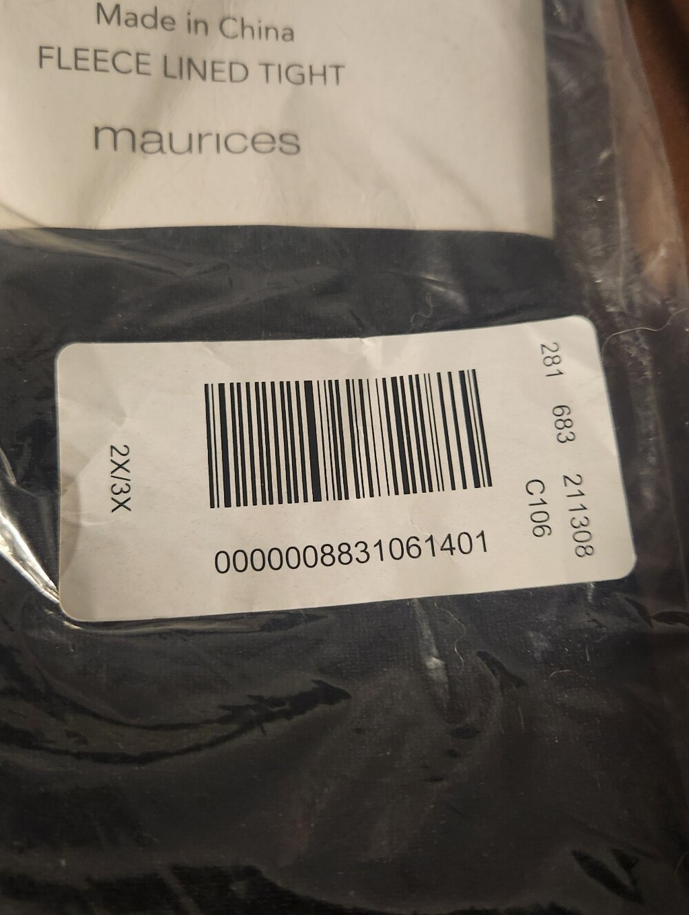 Maurices Black Fleece-Lined Tights - Picture 3 of 6